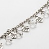 Handmade Faceted Rondelle Glass Beads Chains for Necklaces Bracelets Making AJEW-JB00088-01-1