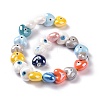 Handmade Porcelain Beads Strands PORC-K003-02-3