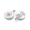 Brass Micro Pave Cubic Zirconia Pendants ZIRC-T016-19P-2
