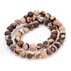 Frosted Round Natural Zebra Jasper Beads X-G-J338-01-8mm-2