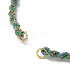 Braided Cotton Cord Bracelet Making MAK-L043-02G-11-2