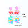 Word Friyay Acrylic Dangle Stud Earrings FS-WG01C29-06-2