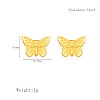 Stylish Stainless Steel Butterfly Stud Earrings for Women's Daily Wear AO7472-2-3