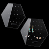 2 Sets 2 Styles Clear Acrylic Slant Back Earring Storage Rack EDIS-PH0001-93-1