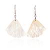 Natural White Shell Dangle Earrings EJEW-L170-01P-2