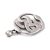 304 Stainless Steel Big Pendants STAS-K283-26AS-3