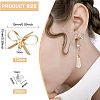 BENECREAT 12Pcs Brass Stud Earring Findings KK-BC0008-49-2