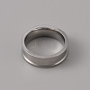 201 Stainless Steel Grooved Finger Ring Settings STAS-WH0027-27A-P-2