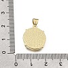 Brass Micro Pave Clear Cubic Zirconia Pendants CU-CBAF50C-01C-G04-3
