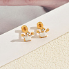 Stainless Steel Enamel Crown Stud Earrings JB5965-3-1