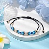 Adjustable Glass Seed Beads Eye Braided Bead Bracelets BJEW-MZ00092-2