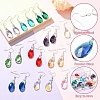 304 Stainless Steel Teardrop Dangle Earrings EJEW-YW00007-3