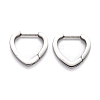 Tarnish Resistant 304 Stainless Steel Heart Huggie Hoop Earrings STAS-H156-15P-1