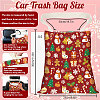 2Pcs 2 Styles Printed Polyester Hanging Car Trash Bags ABAG-DR0001-17-2