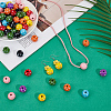 120Pcs 8 Colors Dyed Natural Wooden Beads WOOD-PA0001-46-4