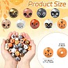 90Pcs 9 Styles Schima Wood European Beads WOOD-CJ0002-77-2