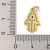 Rack Plating Brass Micro Pave Cubic Zirconia Pendants KK-C074-60G-02-3