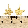 Brass Micro Pave Clear Cubic Zirconia Stud Earring Findings LS-KK-Z099-01G-02-3