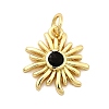Sun Brass Micro Pave Cubic Zirconia Pendants KK-C134-11G-01-1