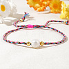 Natural Freshwater Pearl Bead Braided Bead Bracelets LS-JH8725-1-1