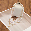 Imitation Pearl Beaded Pendant Necklaces WGB7F3C-08-1