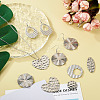 24Pcs 6 Style 304 & 201 Stainless Steel Pendants STAS-TA0004-79-17