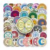 50Pcs Magic Circle PVC Adhesive Waterproof Stickers PW-WG0BD96-01-5