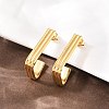 304 Stainless Steel Trapezoid Stud Earrings EJEW-P324-13G-3