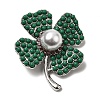 Acrylic Pearl & Rhinestone Brooches JEWB-L026-03P-1