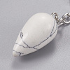 Natural Howlite Keychain KEYC-P041-B09-3