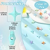 21Pcs 7 Colors Spray Painted Alloy Beads FIND-YW0012-67-2