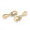 Tibetan Style Alloy Infinity with Hope Links connectors TIBE-S230-AG-FF-1