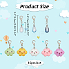 Teardrop & Cloud Locking Stitch Markers HJEW-AB00545-2