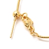 Rack Plating Brass Snake Chain Adjustable Slider Bracelets Making for Women BJEW-G735-11G-2