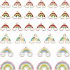 60Pcs 6 Style Alloy Enamel Pendants ENAM-NB0001-53-1