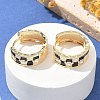 Brass Micro Pave Cubic Zirconia Hoop Earrings EJEW-H152-01C-G-2