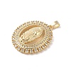 Brass Cubic Zirconia Pendants KK-Z050-31G-01-2