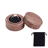 Round Wood Ring Storage Boxes CON-WH0087-59A-2