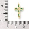 Brass Pave Cubic Zirconia Connctor Charms KK-M101-03A-G01-3