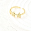 Brass Cuff Rings for Women RJEW-F184-08C-G-3