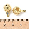 Boy Brass Cubic Zirconia European Beads KK-Q068-21B-G-3