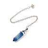Bullet Natural Gemstone Double Terminated Pointed Pointed Dowsing Pendulums PALLOY-JF00887-2