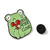 Hold Myself Close Heart Cute Frog Alloy Enamel Pin Brooch for Backpack Clothes JEWB-R004-05EB-04-3