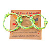 3Pcs 3 Styles Polyester First Day of School Bracelets FS-WG342D8-12-1