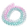 Transparent Painted Glass Beads Strands X1-DGLA-A034-T8mm-A10-5