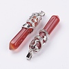 Natural Carnelian Big Pointed Pendants G-G738-A-32-2
