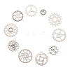 100Pcs 10 Styles Steampunk Theme Tibetan Style Alloy Gear Cog Pendants TIBEP-CJ0001-55-8