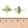 Brass with Enamel Pendants KK-CBA9FD2-05G-02-3