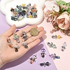 40Pcs 4 Styles Transparent Glass & Alloy Pendants PALLOY-YW00154-3