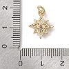 Brass Micro Pave Cubic Zirconia Charms KK-C133-03A-G-3